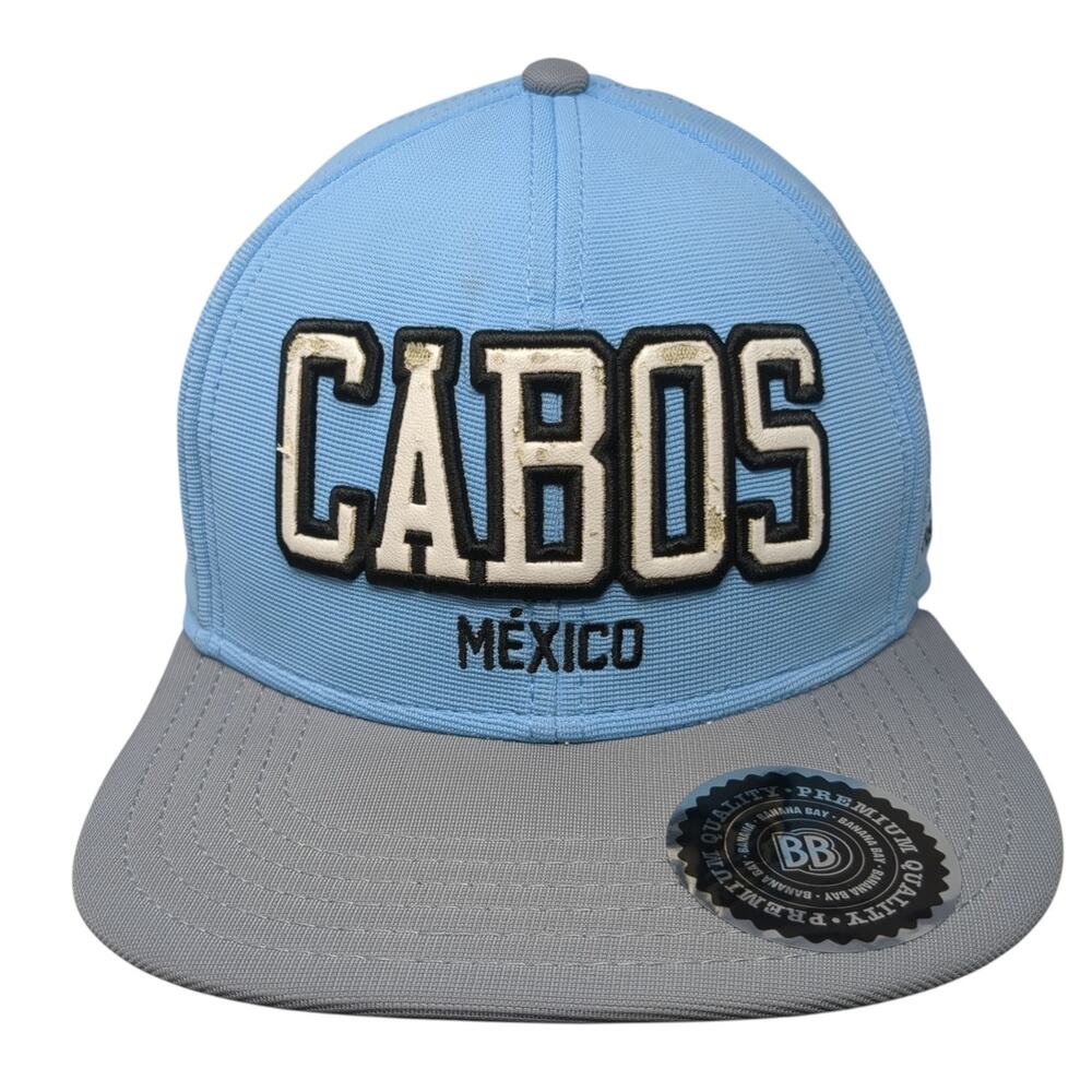 Cabos Mexico Snapback Cap Blue OS Adjustable Embroidered Banana Bay Headwear